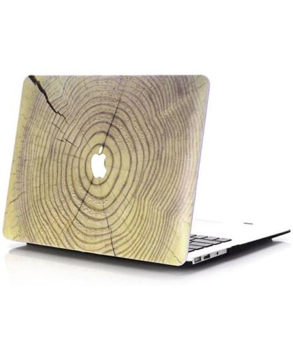 MacBook Air 13 inch Hard Case Cover Laptop Hoes met Apple-logo uitsparing hout structuur