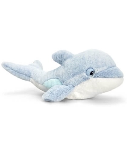 Keel Toys pluche dolfijn knuffel lichtblauw 35 cm - knuffeldier