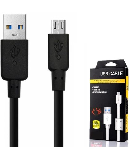 Olesit K102 Premium Micro USB Kabel 1 Meter Laadsnoer Oplaadkabel Geschikt voor de Amazon Kindle tablet en e-readers modellen - Zwart