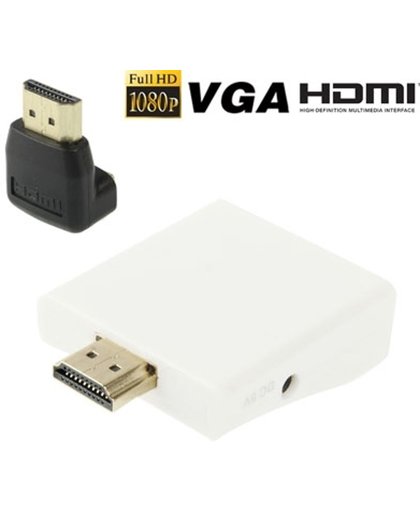 Full HD 1080P HDMI naar VGA + Audio Converter Adapter voor Laptop / STB / DVD / HDTV (Met HDMI vrouwtje naar mannetje Adapter)