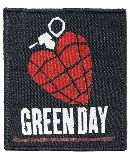 Green Day Heart Grenade Embleem meerkleurig