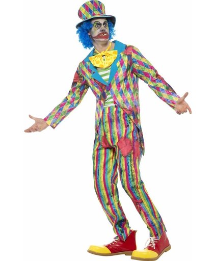 Gestreept horror clowns kostuum / outfit voor mannen 48-50 (m)