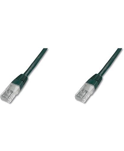 Digitus Patch Cable, UTP, CAT5E 0.5m 0.5m Zwart netwerkkabel