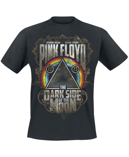 Pink Floyd Dark Side - Gold Leaves T-shirt zwart