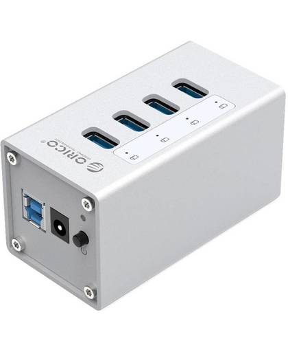 Orico Aluminium 4-poorts USB hub met 12V voeding - USB3.0 - 1 meter
