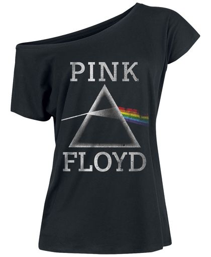 Pink Floyd Dark Side Of The Moon Triangle Girls shirt zwart