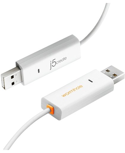 j5 create JUC400 1.8m USB A USB A Mannelijk Mannelijk Wit USB-kabel