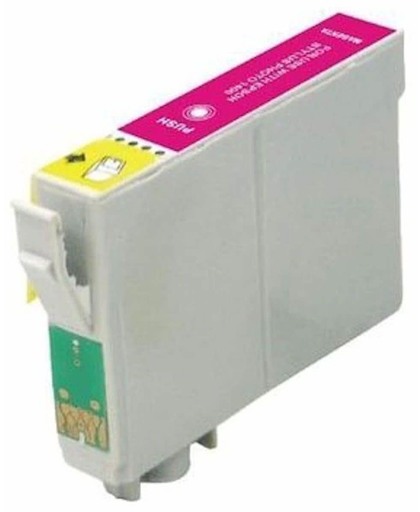 inkt cartridge voor Epson T0613 magenta wit Label|Toners-en-inkt