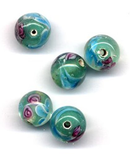 30 Stuks Hand-made Jewelry Beads - Licht Blauw - 12mm