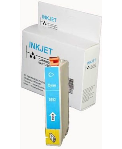 inkt cartridge voor Epson T0552 cyan wit Label|Toners-en-inkt