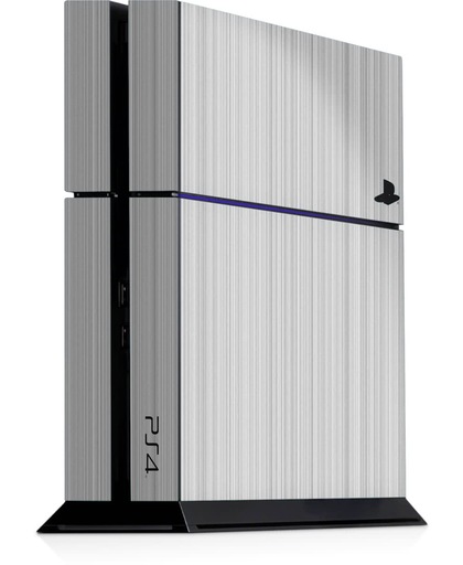 Playstation 4 Console Sticker Brushed Wit-PS4 Skin