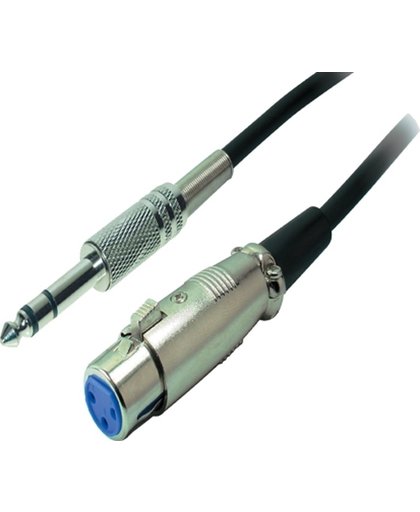 Alcasa XLR - 6.3mm 6m 6m XLR (3-pin) 6.35mm Zwart audio kabel