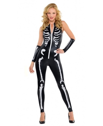 Verkleedkostuum sexy skelet voor dames Halloween  - Verkleedkleding - Medium