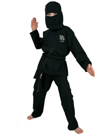 Zwart Ninja kostuum voor kinderen 152 (12 jaar)