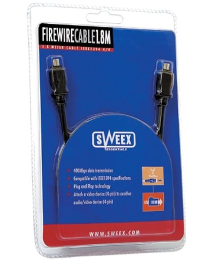 Sweex Firewire Cable 4P/4P 1.8M 1.8m firewire-kabel
