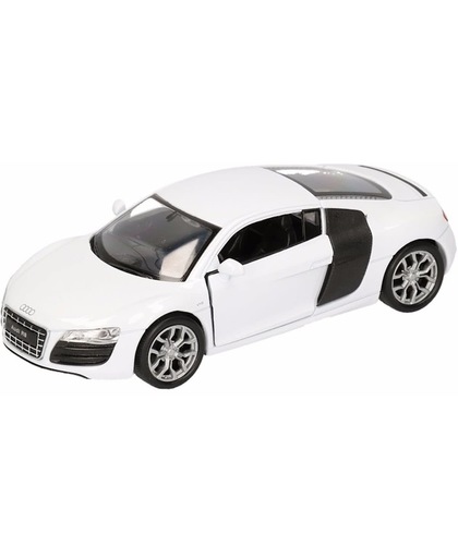 Speelgoed witte Audi R8 auto 1:36