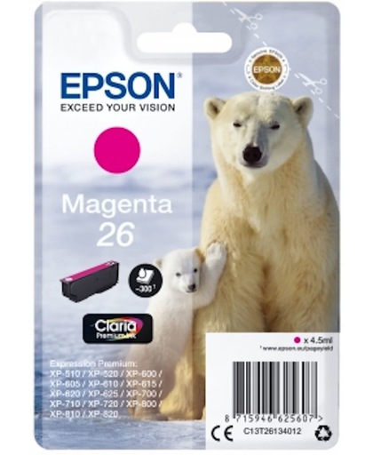 Epson C13T26134022 inktcartridge Magenta 4,5 ml 300 pagina's