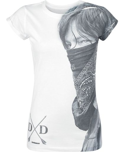 The Walking Dead Daryl Dixon - Large Face Bandana Girls shirt wit
