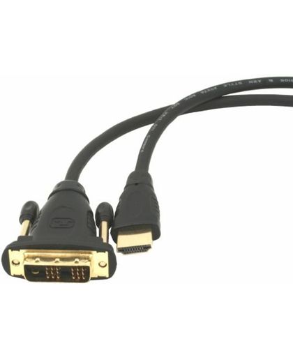 Natec Extreme Media - HDMI-DVI Kabel - Goude Connector - 3m - Zwart