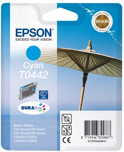 Epson inktpatroon Cyan T0442 DURABrite Ink (high capacity) inktcartridge