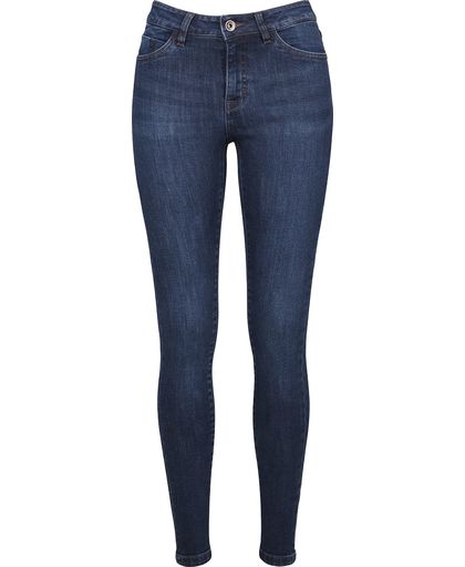 Urban Classics Ladies Skinny Denim Pants Girls jeans donkerblauw