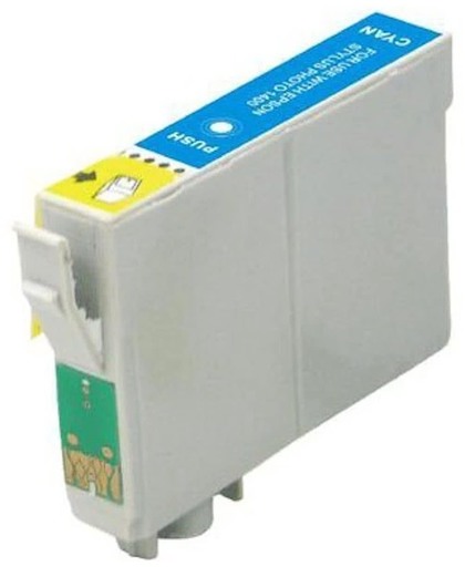 inkt cartridge voor Epson T0442 cyan wit Label