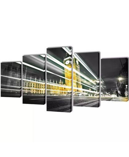Canvasdoeken Londen Big Ben 100 x 50 cm