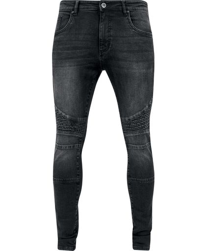 Urban Classics Slim Fit Biker Jeans Jeans zwart