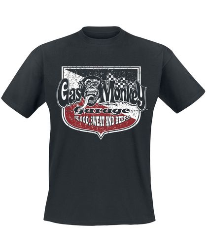 Gas Monkey Garage Red, White & Black Shield T-shirt zwart