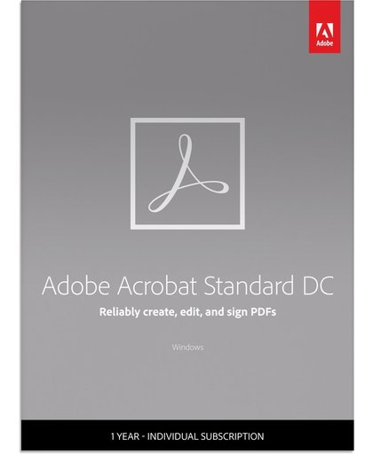 Adobe Acrobat Standard DC - 1 Gebruiker - 1 Jaar - Windows