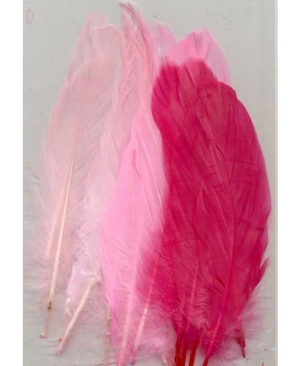 Veren, 12,5 - 17,5 cm / 3 ZAKJES a 15 stuks, Pink Assorti