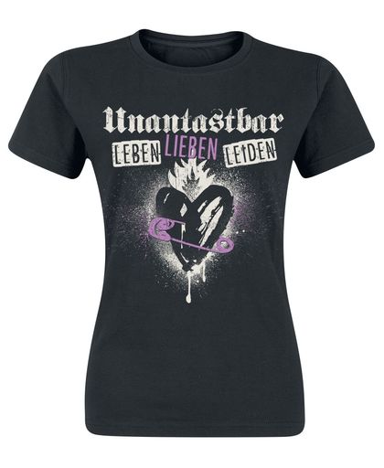 Unantastbar Leben, Lieben, Leiden Girls shirt zwart