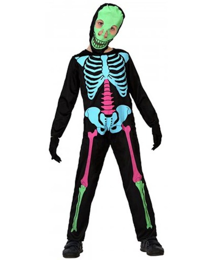 Veelkleurig skeletten kostuum voor kinderen - Verkleedkleding - 134/146