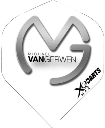 XQ-Darts Micheal van Gerwen flight - Grijs Wit