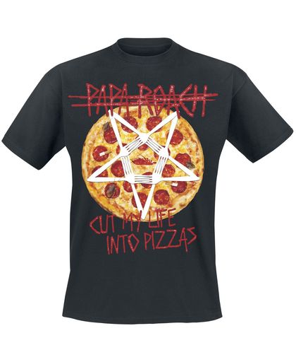 Papa Roach Pizza T-shirt zwart