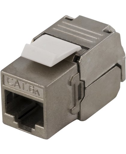 DELTACO MD-112, FTP Cat6a Keystone-connector, afgeschermd, 22-26AWG, "Tool-vrij"
