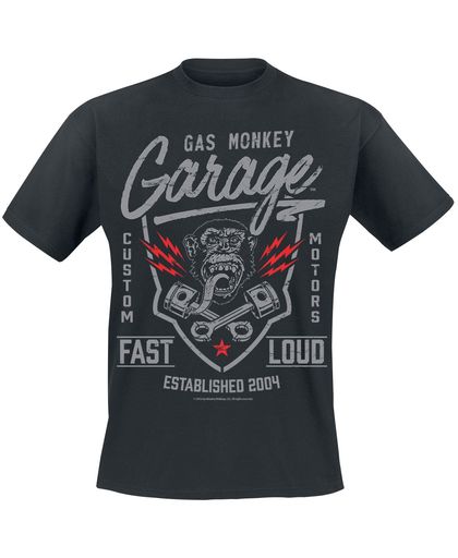 Gas Monkey Garage Fast &apos;n Loud T-shirt zwart