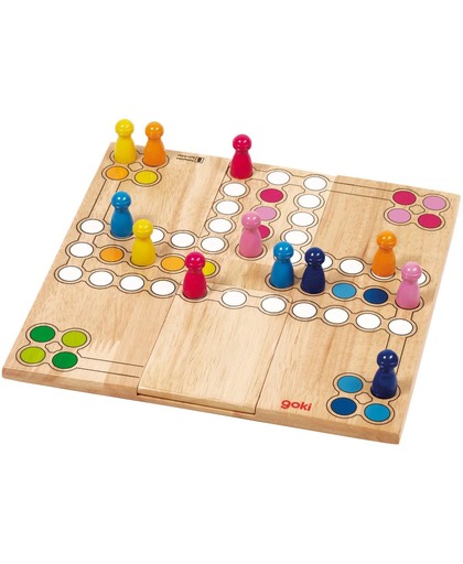 Bordspel: Ludo 24x24cm, speelveld kan aangepast worden aan