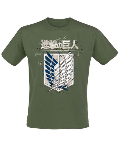 Attack On Titan Crew Logo T-shirt kaki