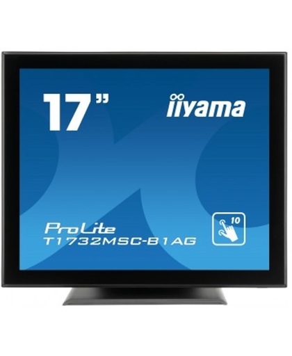 iiyama ProLite T1732MSC-B1AG 17" 1280 x 1024Pixels Multi-touch Tafelblad Zwart touch screen-monitor
