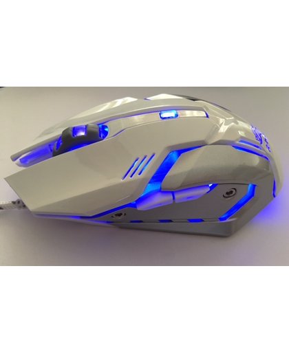 Optical Gaming Mouse - Laptop muis - Laser 1.5 meter snoer - 3200 dpi - PC - Wit