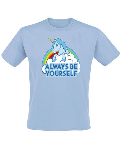 Unicorn Always Be Yourself Unicorn T-shirt lichtblauw