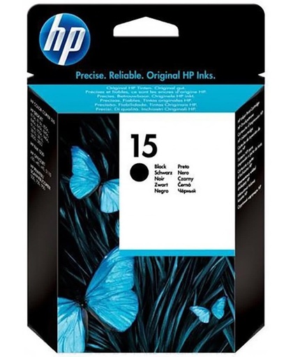 HP 15 originele zwarte voor licht gebruik inktcartridge