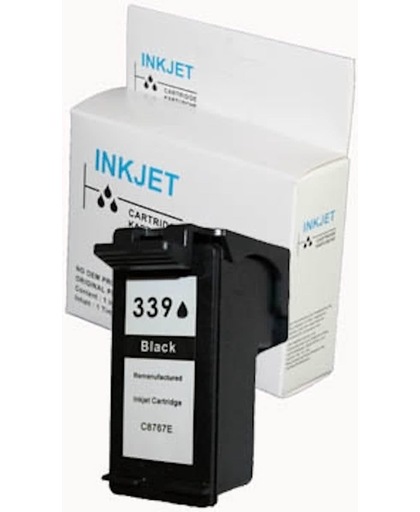 Merkloos   Inktcartridge / Alternatief voor de inkt cartridge voor Hp 339 zwart wit Label