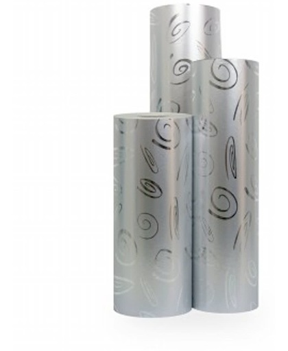 Cadeaupapier Zilveren Krul - Rol 50cm - 150m - 80gr | Winkelrol / Apparaatrol / Toonbankrol / Geschenkpapier / Kadopapier / Inpakpapier