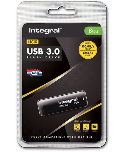 Integral Noir - USB-stick - 8 GB