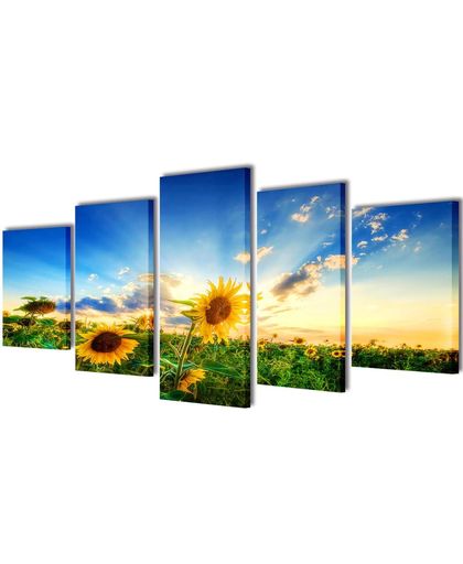 Canvasdoeken zonnebloem 200 x 100 cm