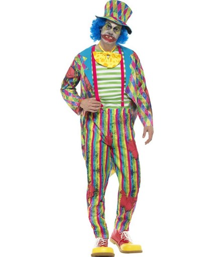 Deluxe Patchwork Clown Kostuum Mannen Meerkleurig- Halloween verkleedkleding -  Large