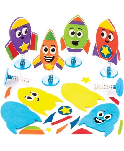 Sets met opspringende raketjes. Buitenaards leuk speelgoed voor zakgeldprijzen - Perfect voor in feesttasjes voor kinderen (6 stuks per verpakking)