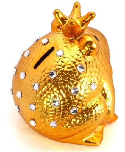 Pomme Pidou spaarpot kikker Sparkling Freddy goud - Kleur - Transparant